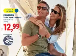 Lidl ESMARA MEN T-shirt męski z bawełny oferta