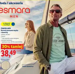 Lidl ESMARA MEN Koszula jeansowa męska z bawełny oferta