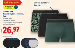 Lidl ESMARA MEN Bokserki męskie z bawełną, 3 pary oferta