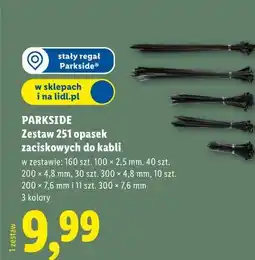 Lidl PARKSIDE Zestaw 251 opasek zaciskowych do kabli oferta