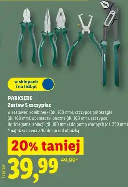 Lidl PARKSIDE Zestaw 5 szczypiec oferta
