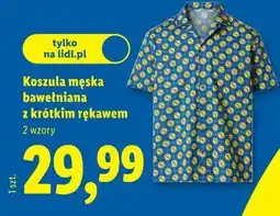 Lidl Koszula męska bawełniana z krótkim rękawem oferta