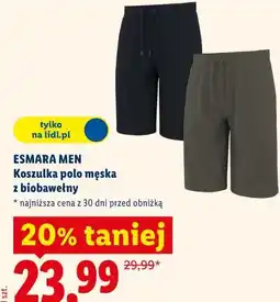 Lidl ESMARA MEN Koszulka polo męska z biobawełny oferta