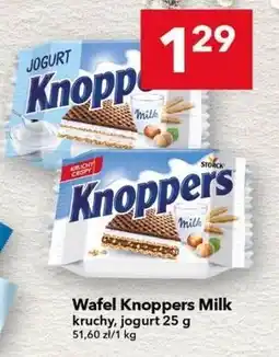 Lewiatan Wafel Knoppers Milk kruchy, jogurt oferta