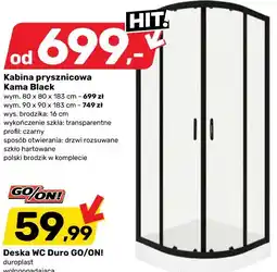 Bricomarche Kabina prysznicowa Kama Black oferta