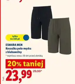 Lidl Koszulka polo męska z biobawełny oferta