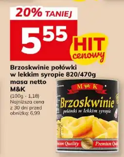 Hitpol Brzoskwinie połówki w lekkim syropie masa netto oferta