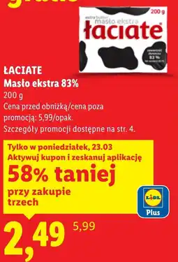 Lidl Masło Łaciate oferta