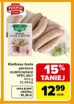 Carrefour Kiełbasa biała Kurpiowskie Specjały oferta