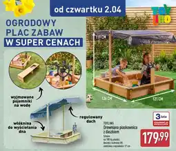 ALDI Drewniana piaskownica z daszkiem oferta