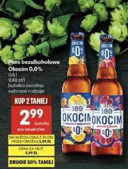 Delikatesy Centrum Piwo bezalkoholowe Okocim 0,0% mango z marakują oferta