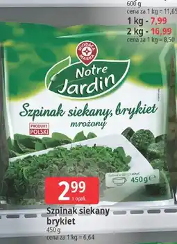 E.Leclerc Szpinak siekany brykiet mrożony oferta