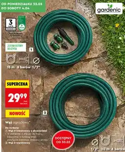 Biedronka Wąż ogrodowy 3-warstwowy z akcesoriami oferta