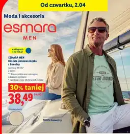 Lidl Koszula jeansowa męska z bawełny oferta