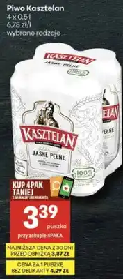 Delikatesy Centrum Piwo Kasztelan jasne pełne oferta