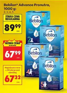 Biedronka Mleko modyfikowane Advance Pronutra 2, 3, 4, 5 oferta