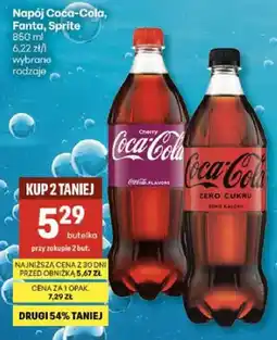 Delikatesy Centrum Napój Coca-Cola, Fanta, Sprite wybrane rodzaje oferta