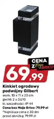 Bricomarche Kinkiet ogrodowy podwójny wym. 10 x 11 x 23 cm gwint: 2 x GU10 kl. szczelności: IP 44 oferta