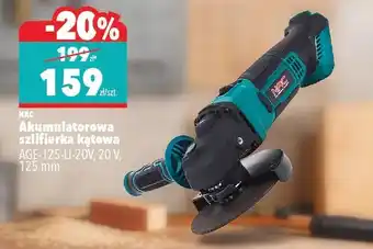 Akumulatorowa szlifierka kątowa AGE-125-LI-20V, 20V, 125mm
