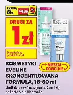 Biedronka Kosmetyki z serii skoncentrowana formuła oferta