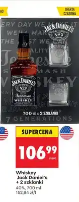 Biedronka Whiskey Jack Daniel's + 2 szklanki oferta