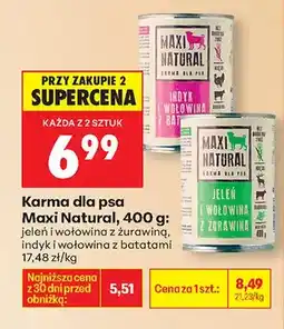 Biedronka Karma dla psa jeleń i wołowina z żurawiną oferta