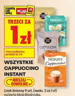 Biedronka Wszystkie cappuccino instant TRZECIA ZA 1 ZŁ oferta