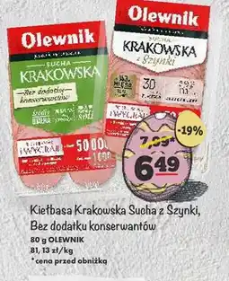 Arhelan Kiełbasa Krakowska Sucha z Szynki, Bez dodatku konserwantów oferta