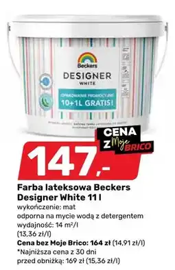 Bricomarche Farba lateksowa Designer White oferta