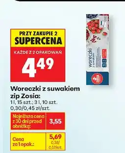 Biedronka Woreczki z suwakiem Zip oferta