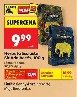 Biedronka Herbata liściasta różne rodzaje oferta