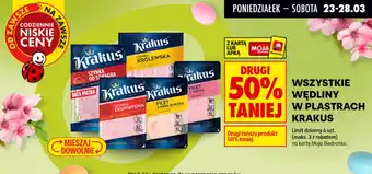 Biedronka Wędliny w plastrach krakus oferta