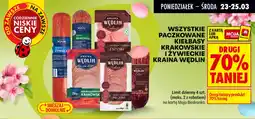 Biedronka Paczkowane kiełbasy krakowskie i żywieckie kraina wędlin oferta