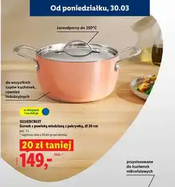 Lidl Garnek z powłoką miedzianą z pokrywką Ø 20 cm poj oferta
