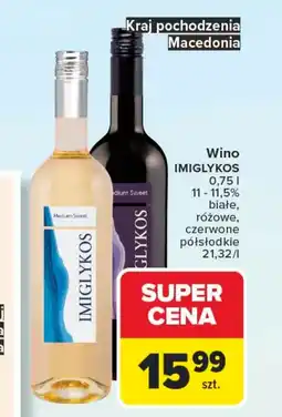 Carrefour Wino różowe Imiglykos oferta