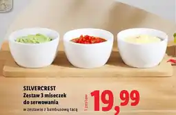 Lidl Zestaw 3 miseczek do serwowania w zestawie z bambusową tacą oferta