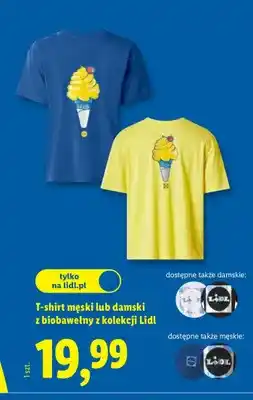 Lidl T-shirt męski / damski z biobawełny z kolekcji Lidl oferta