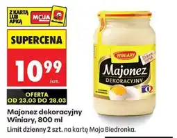Biedronka Majonez dekoracyjny Winiary 800 ml oferta