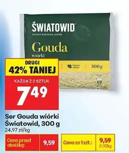 Biedronka Şer gouda wiórki światowid 300 g oferta