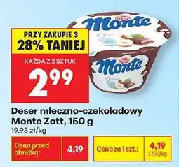Biedronka Deser mleczno czekoladowy Monte Zott 150 g oferta