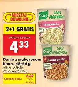Biedronka Danie z makaronem Knorr, 48-66 g oferta