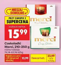 Biedronka Czekoladki Merci, 210-250 g oferta