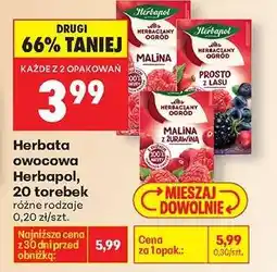 Biedronka Herbata owocowa Herbapol, 20 torebek oferta