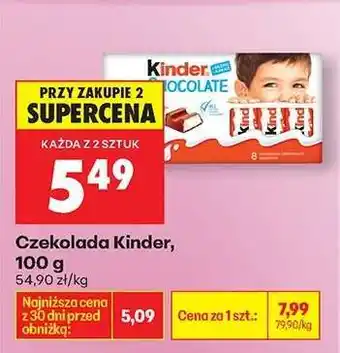Biedronka Czekolada Kinder, 100 g oferta