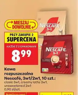 Biedronka Nescafé 3w1/2w1, 10 szt oferta