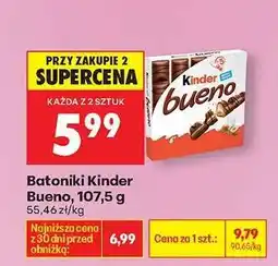 Biedronka Batoniki Kinder Bueno 107,5 g oferta