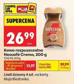 Biedronka Kawa rozpuszczalna Nescafé Crema 200 g oferta