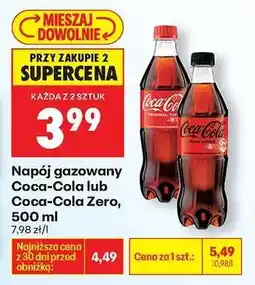 Biedronka Napój gazowany Coca-Cola lub Coca-Cola Zero, 500 ml oferta