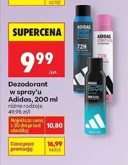 Biedronka Dezodorant w spray’u Adidas, 200 ml oferta