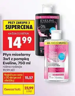 Biedronka Płyn micelarny 3w1 z pompką Eveline, 750 ml oferta